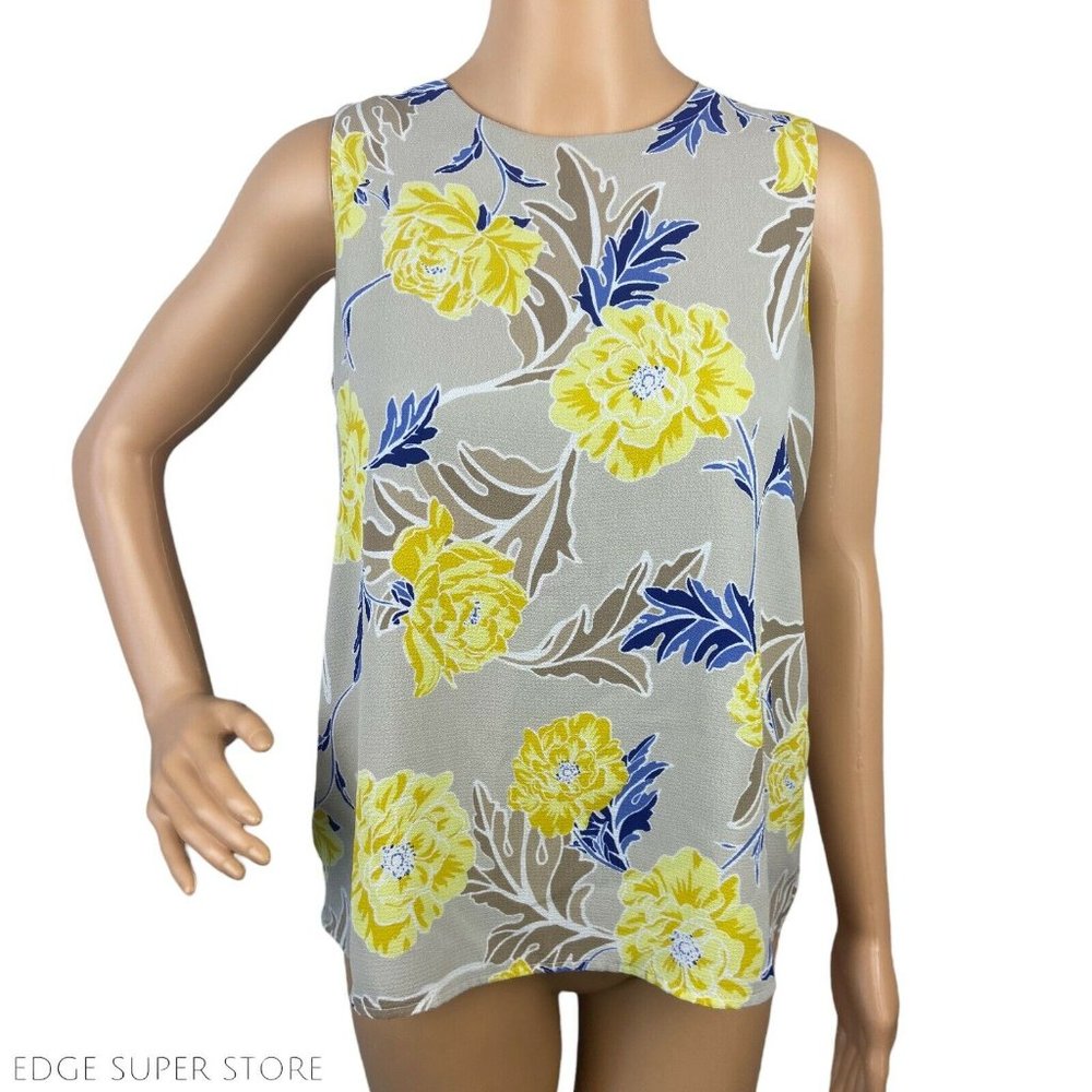 C & E FLORAL SLEEVLESS TOP XL